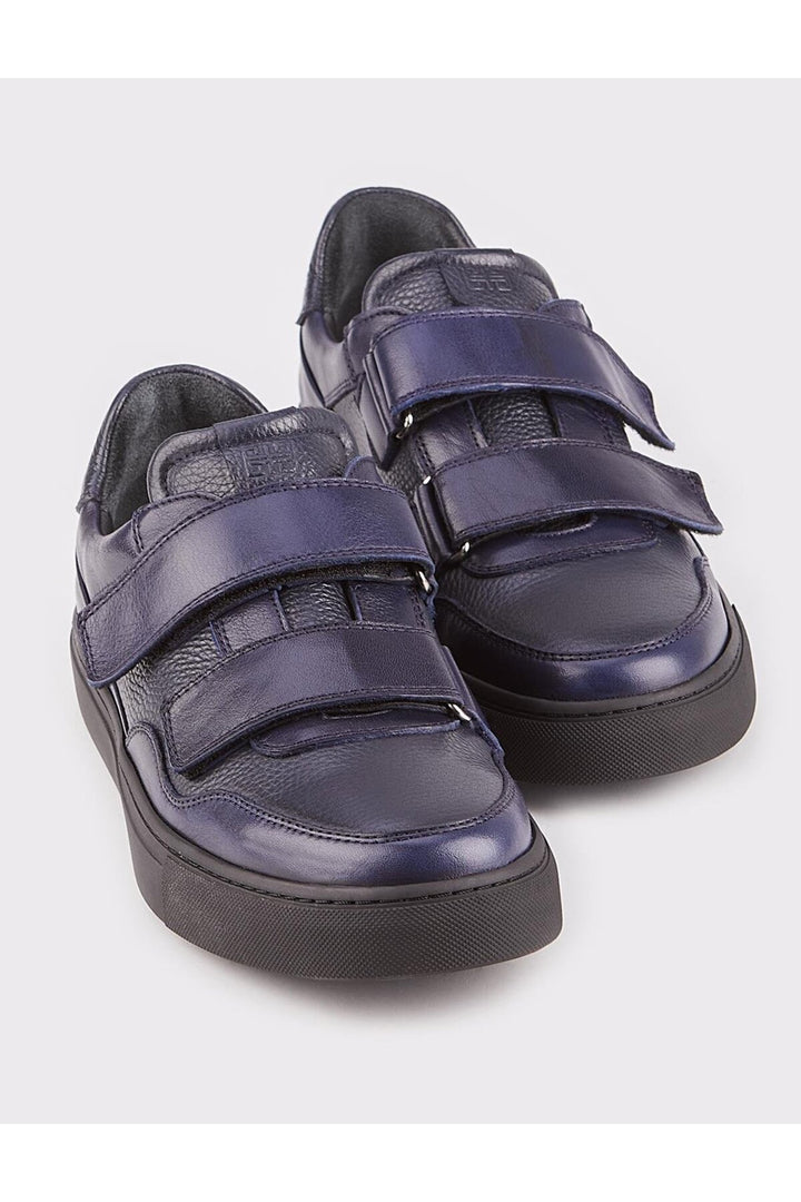 Cabani Shoes Chaussures de sport en cuir véritable pour homme Bleu marine - Bleu marine