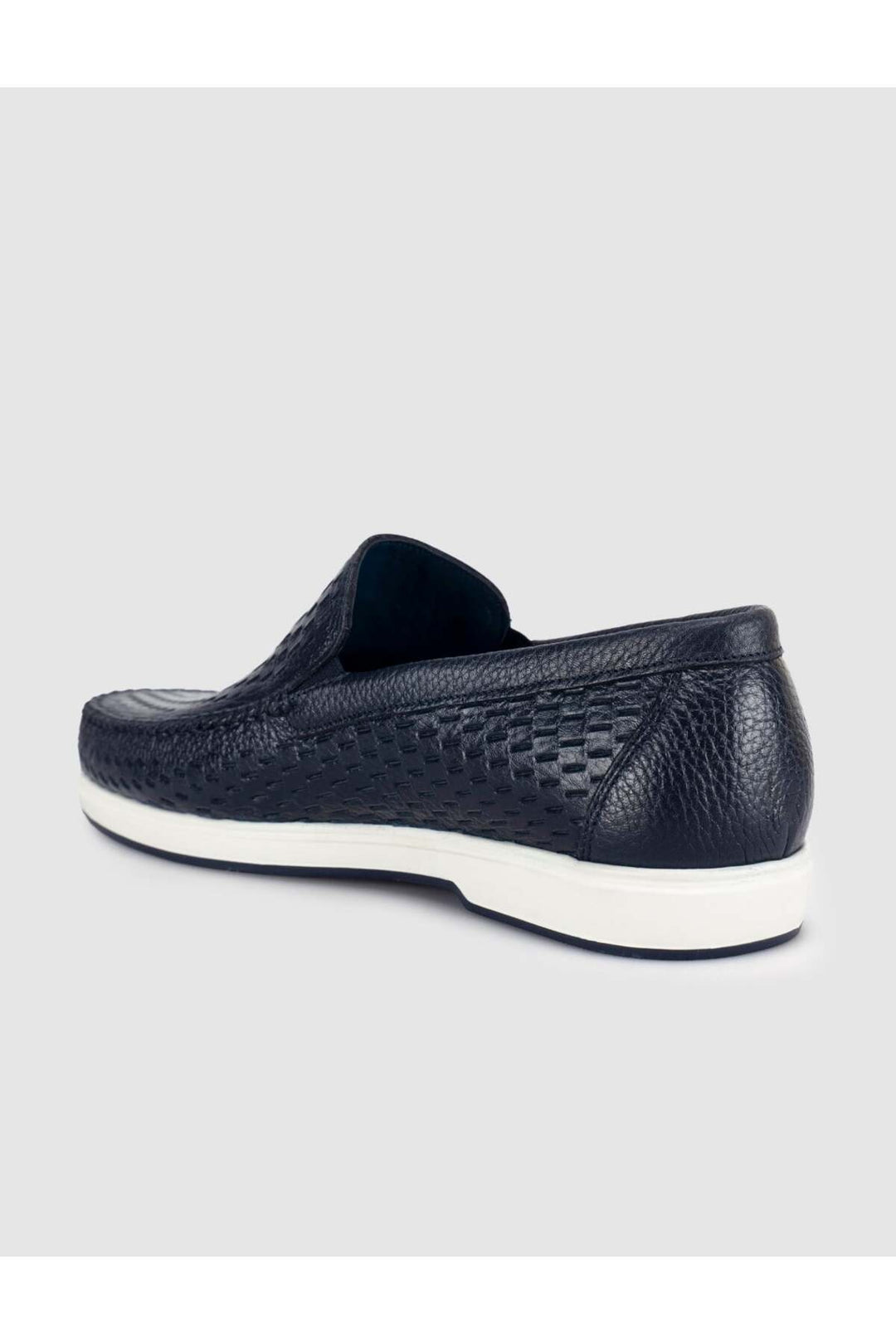 Cabani Shoes Chaussures de ville pour hommes en cuir véritable à motif crocodile bleu marine - Bleu marine