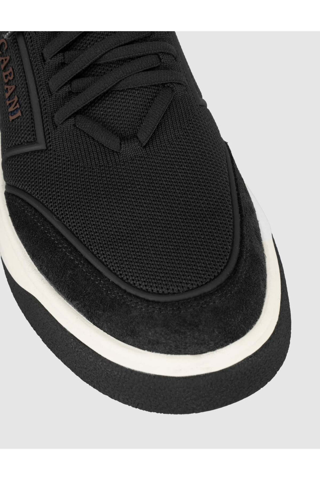Cabani Shoes Baskets en tricot noires pour hommes - Multicolore