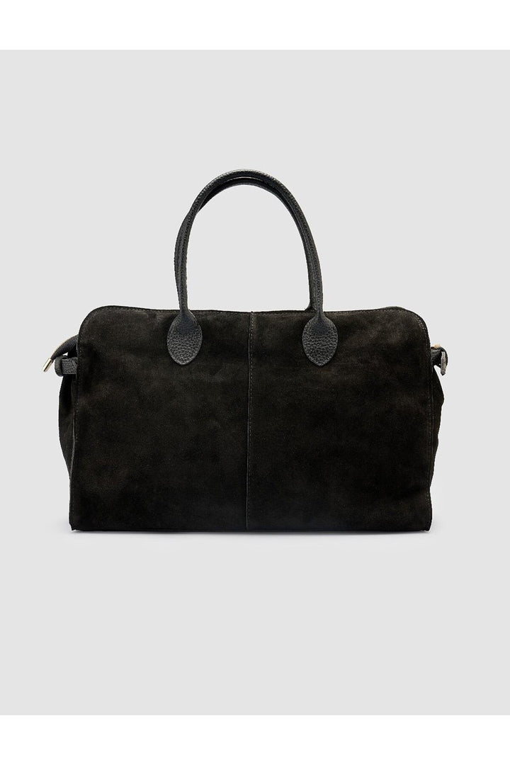 Cabani Shoes %100 Cuir véritable Sac à main en daim noir pour femme - Multicolore