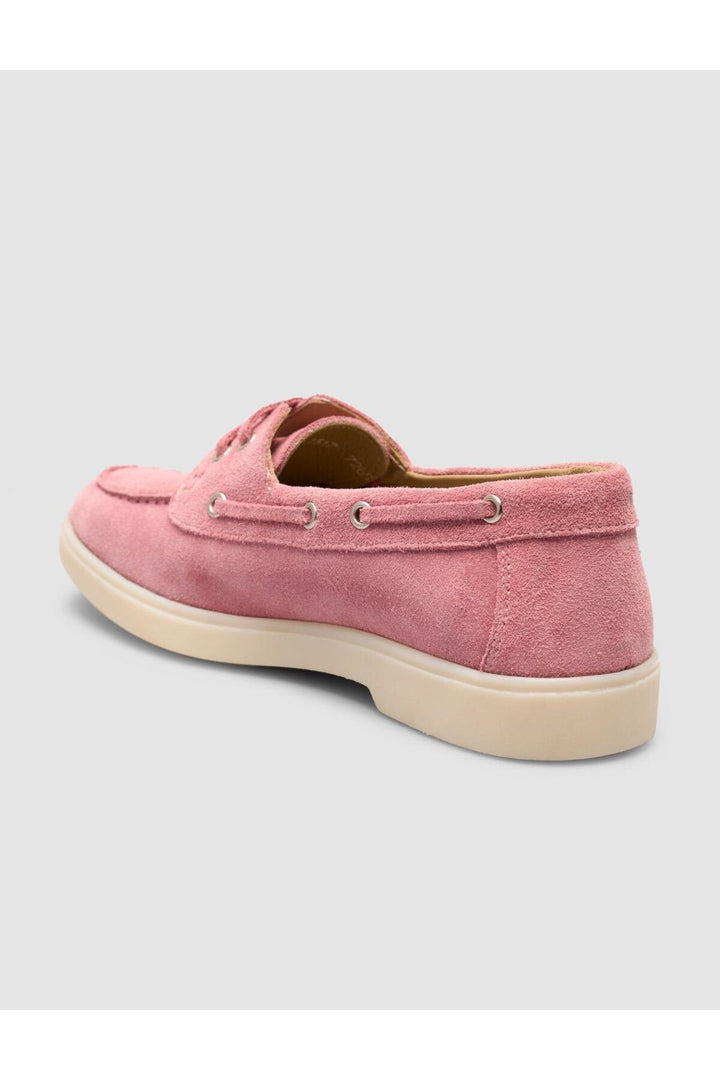 Cabani Shoes Renavex MonaMae %100 Cuir Véritable Suède Poudré Chaussures Bateau Femme Quotidien - Poudre