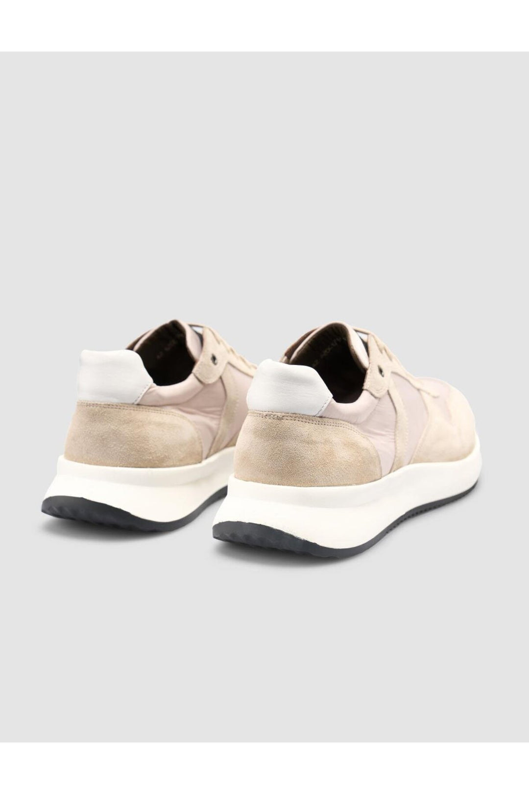 Cabani Shoes %100 Cuir Véritable Beige Suédé Chaussures de Sport Homme à Lacets - Beige