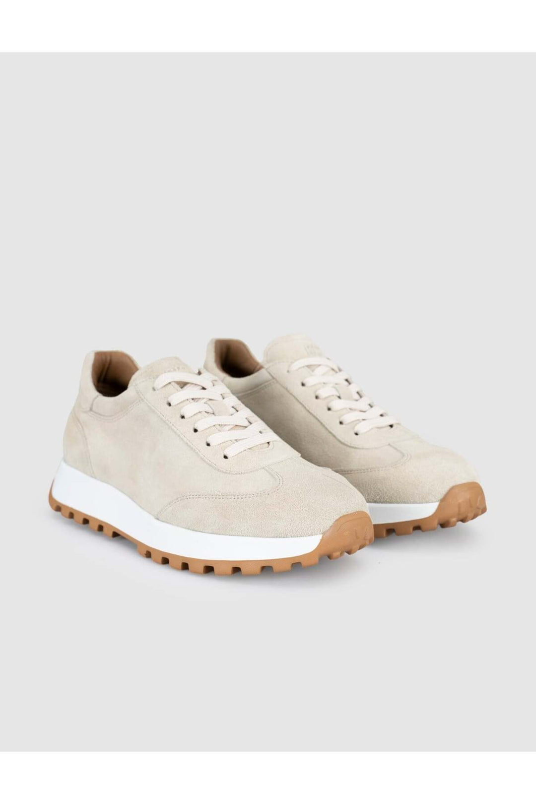 Cabani Shoes Baskets en cuir suédé crème pour femme - Crème