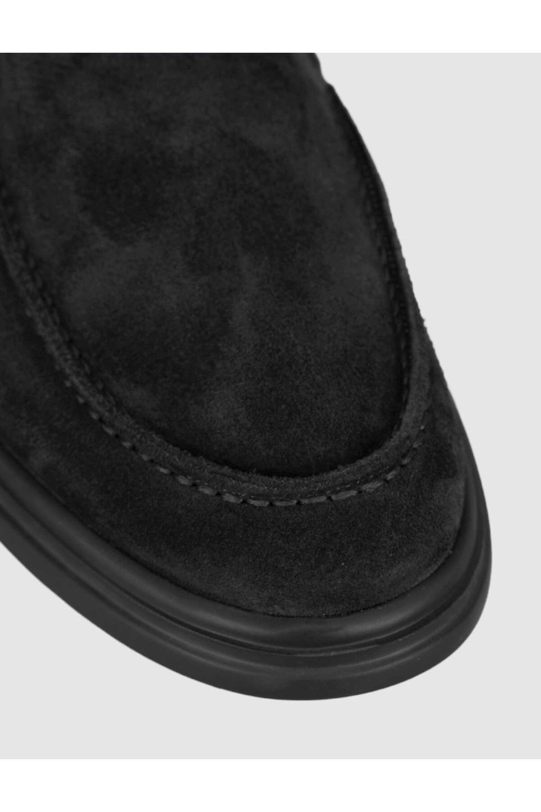 Cabani Shoes Chaussures Loafer pour hommes en cuir véritable en daim noir - Noir