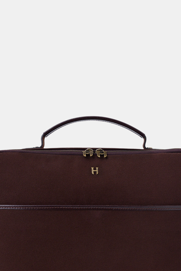 helmbrook Sac pour ordinateur portable Boris en cuir véritable 15,6"à compartiment unique pour homme