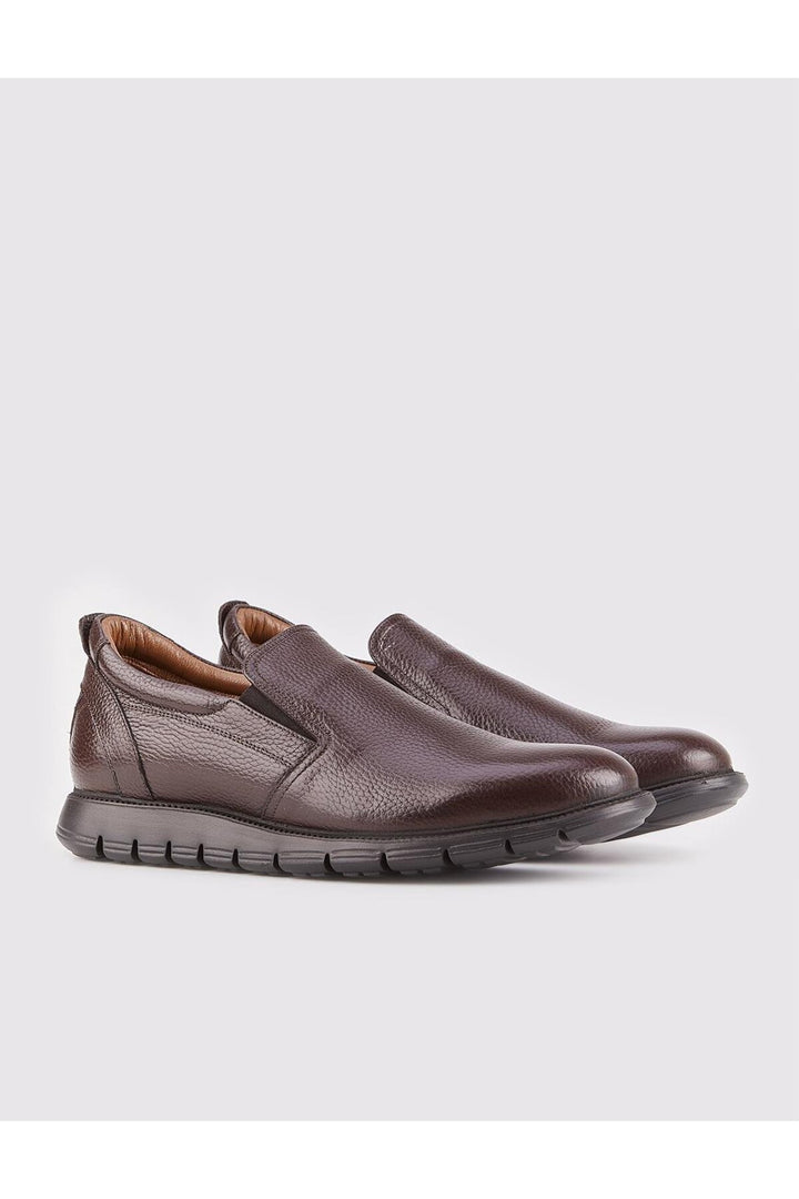 Cabani Shoes Chaussures de ville pour hommes en cuir véritable marron - Multicolore