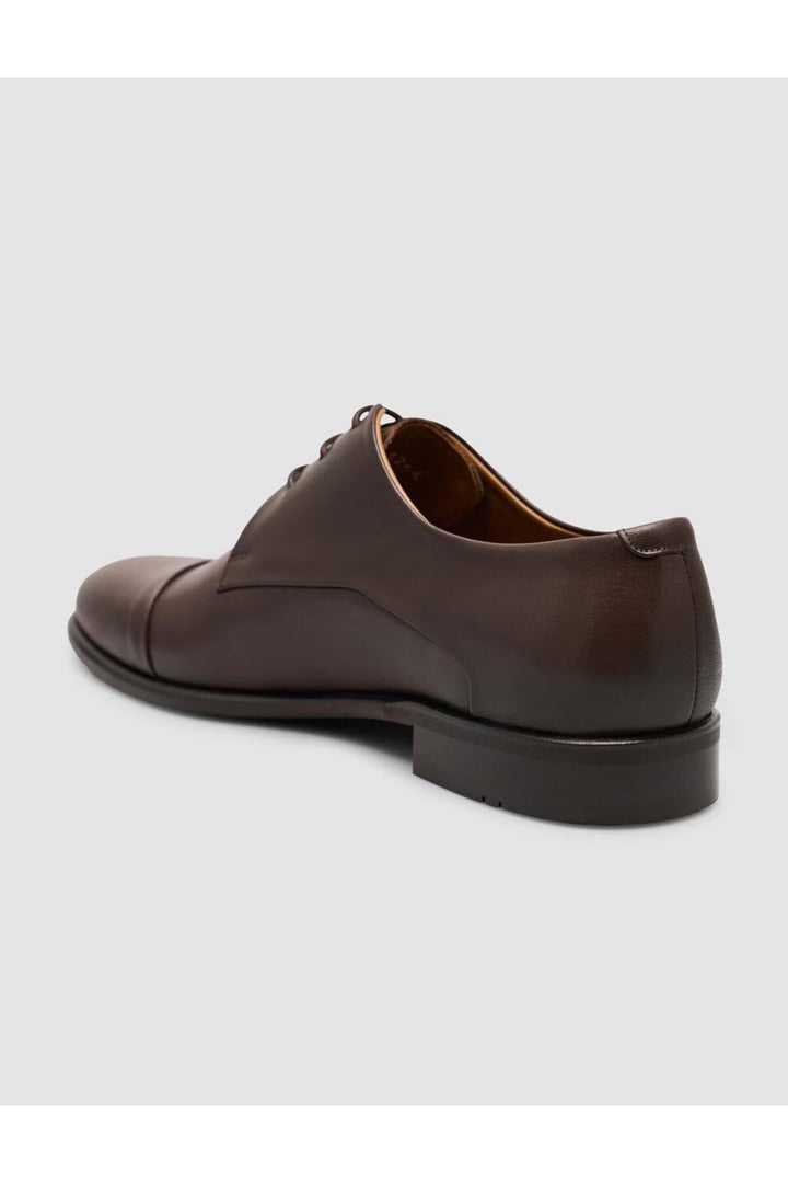 Cabani Shoes Chaussures classiques pour hommes en cuir véritable 100% marron - Marron