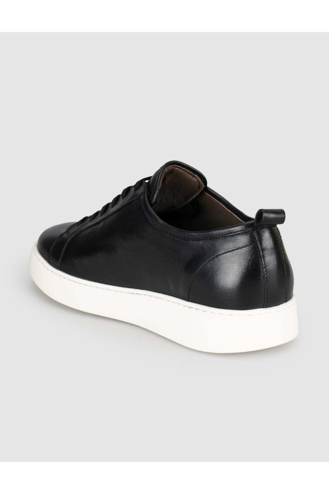 Cabani Shoes Baskets homme en cuir de veau véritable noir à lacets. - Multicolore