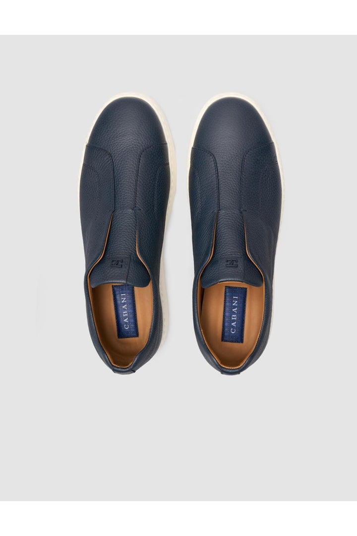 Cabani Shoes %100 Cuir véritable Bleu marine Chaussures de sport pour hommes - Bleu marine
