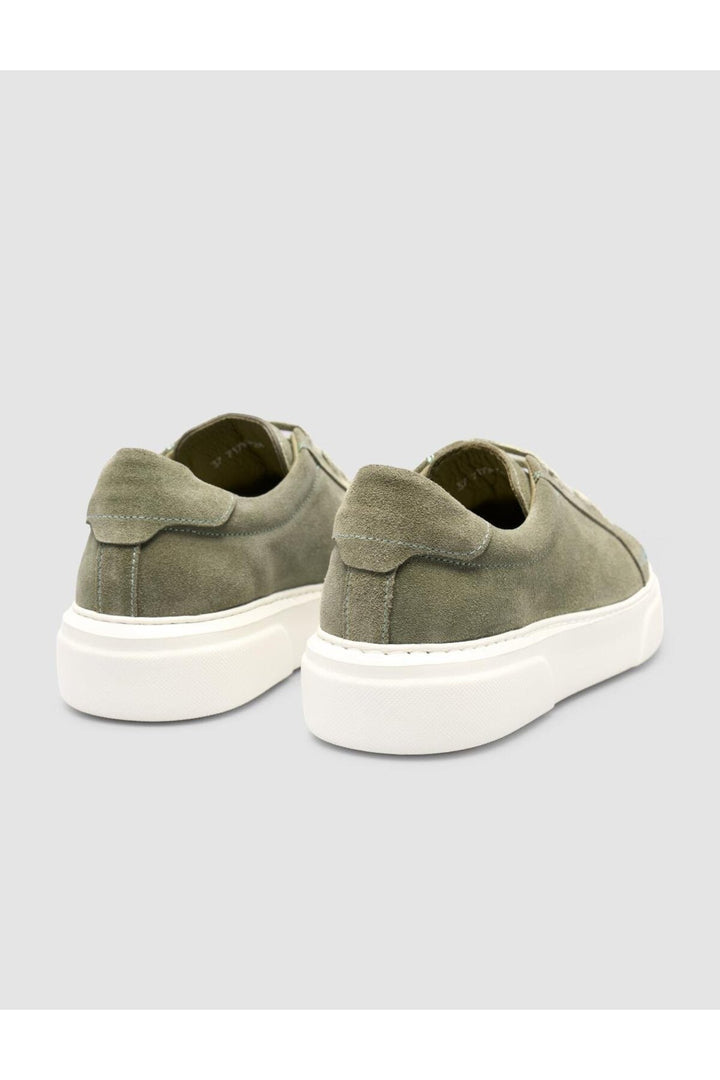 Cabani Shoes MonaMae Baskets Femme en Cuir Véritable 100% Vert - Vert