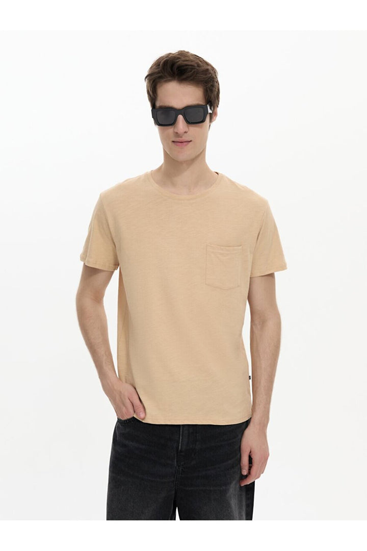 LTB T-shirt marron avec poche