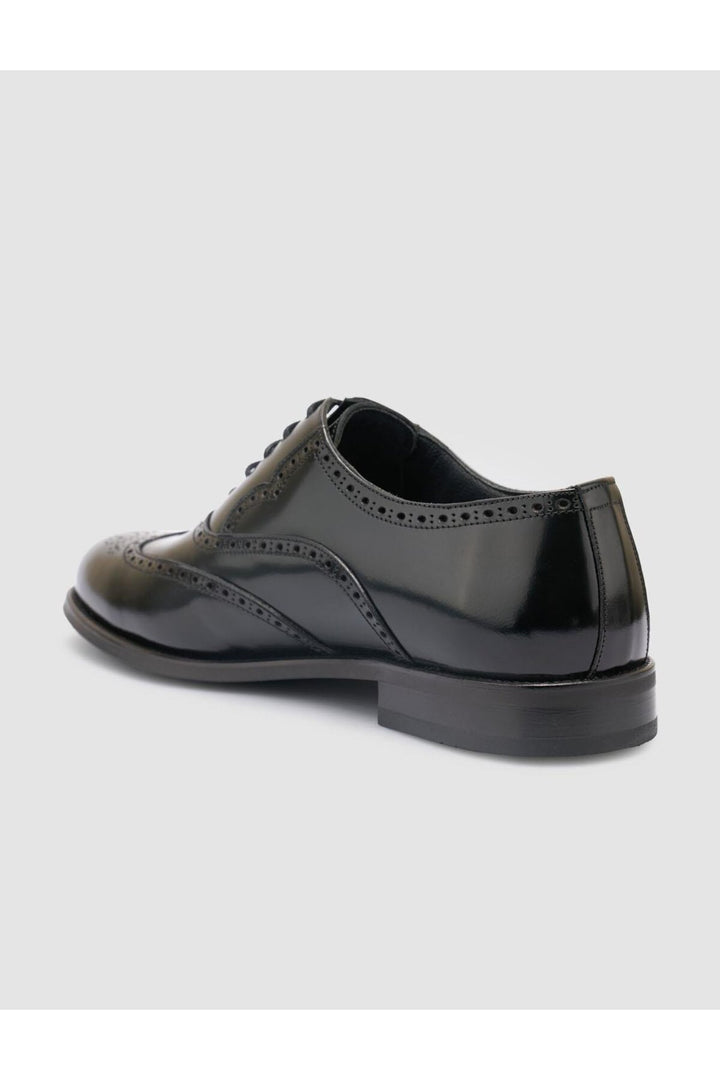 Cabani Shoes Chaussures classiques pour hommes en cuir véritable noir à motifs 100% - Multicolore