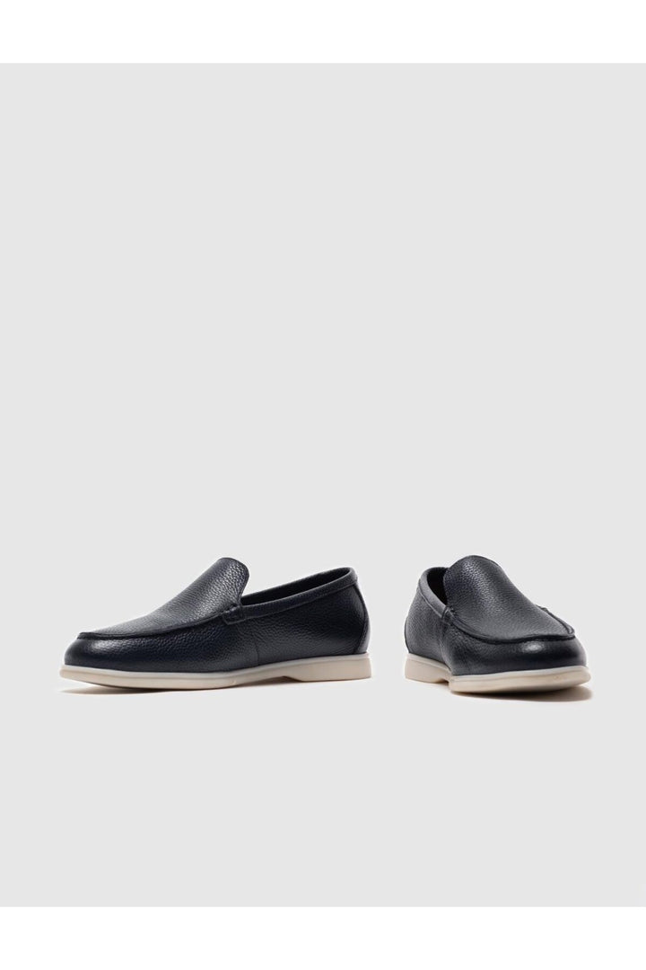 Cabani Shoes Chaussures de ville pour hommes en cuir véritable bleu marine - Bleu marine