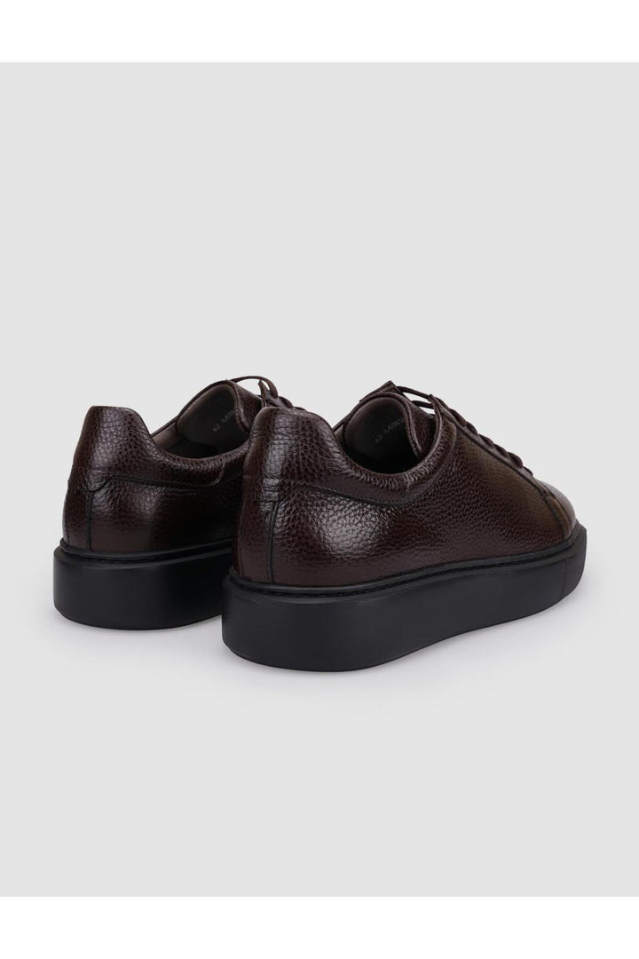 Cabani Shoes %100 Cuir Véritable Chaussures de Sport pour Hommes à Lacets Marron - Marron