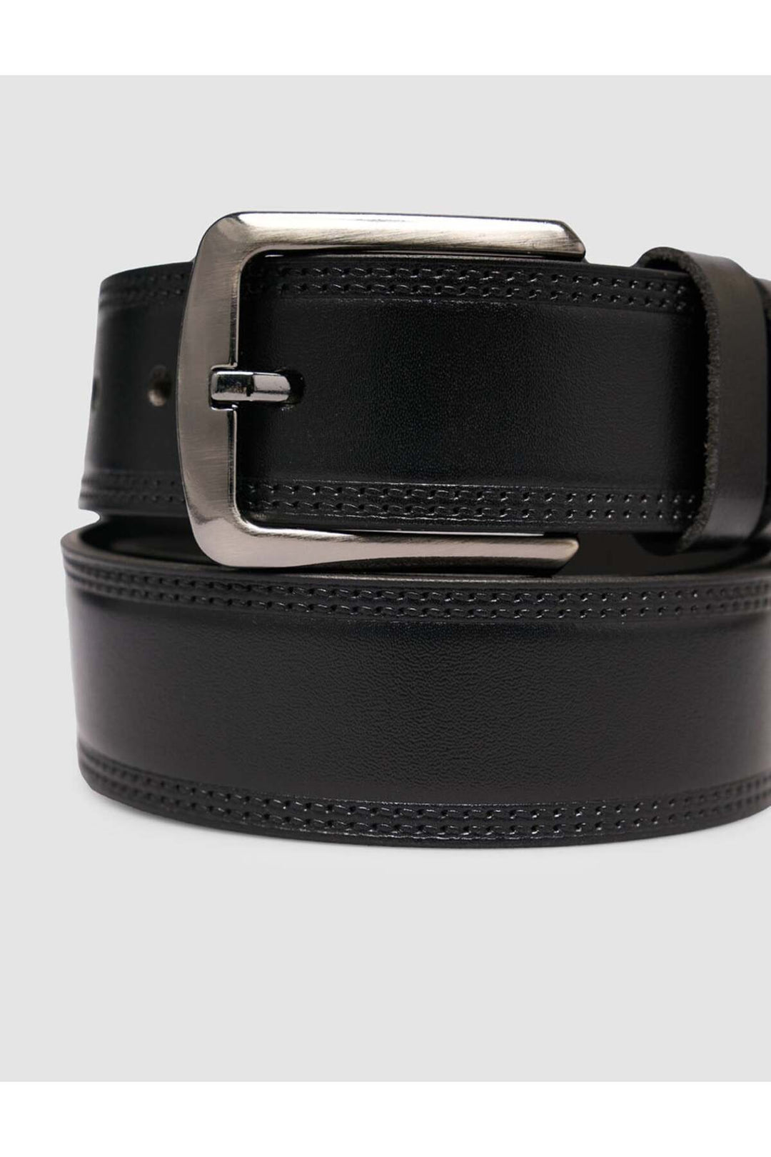 Cabani Shoes Ceinture classique pour homme en cuir véritable bleu marine. - Noir