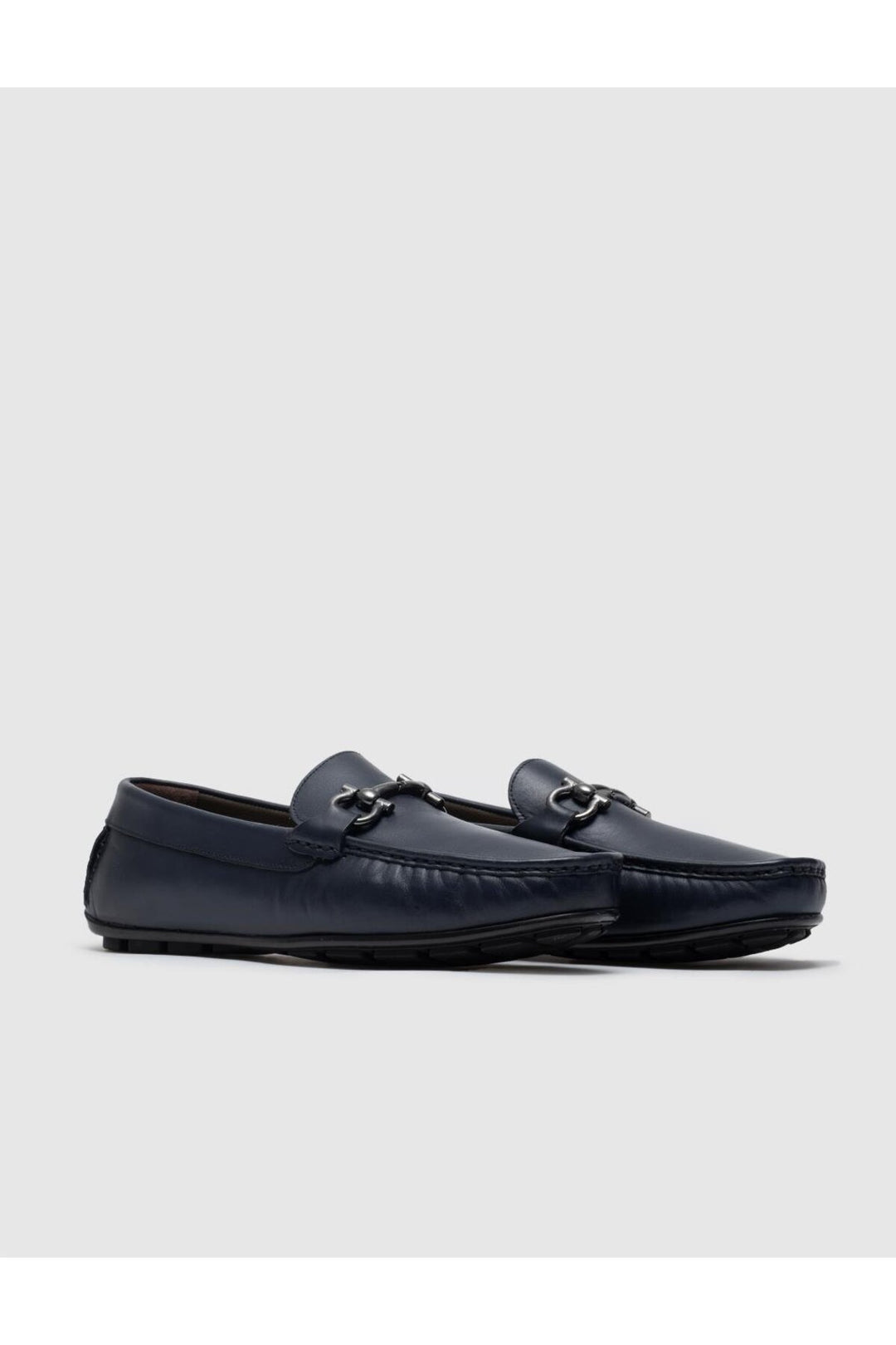 Cabani Shoes Chaussures Loafer pour Homme en Cuir Véritable Bleu marine avec Boucle - Bleu marine