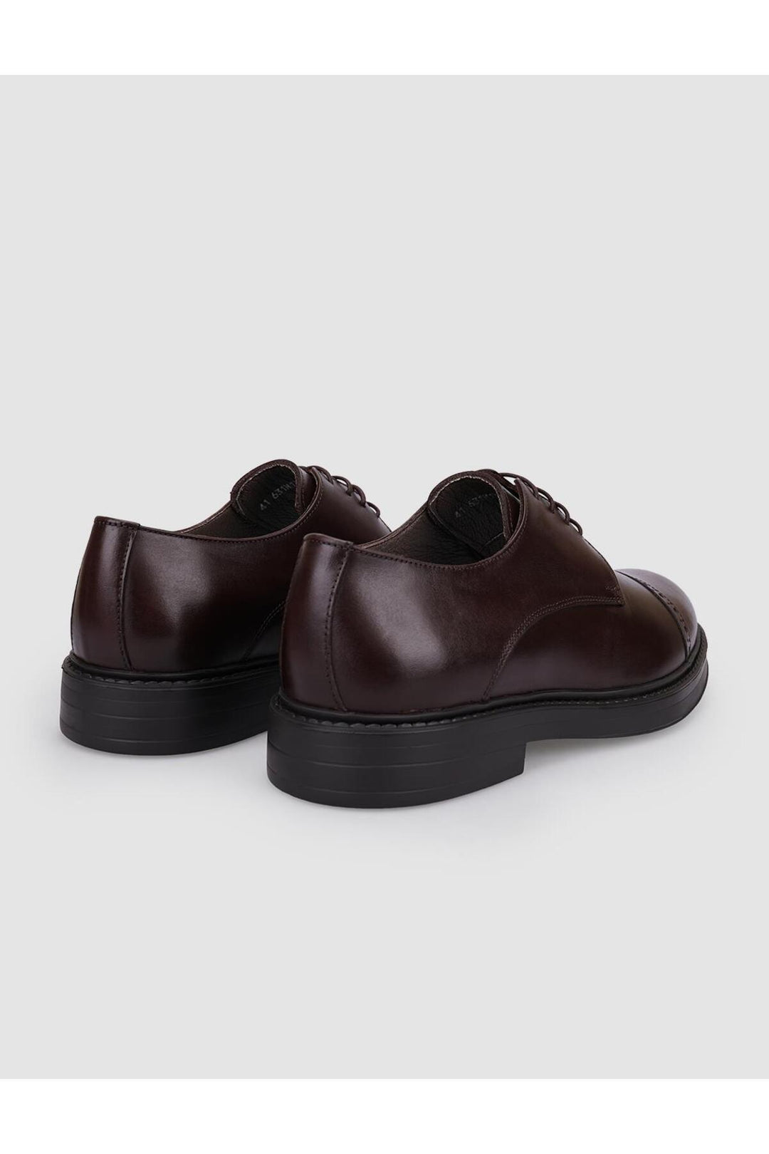 Cabani Shoes Chaussures de ville pour hommes en cuir véritable 100 % marron à lacets - Marron