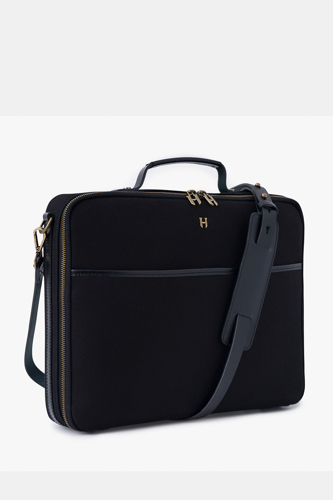 helmbrook Sac pour ordinateur portable Boris en cuir véritable 15,6"à compartiment unique pour homme