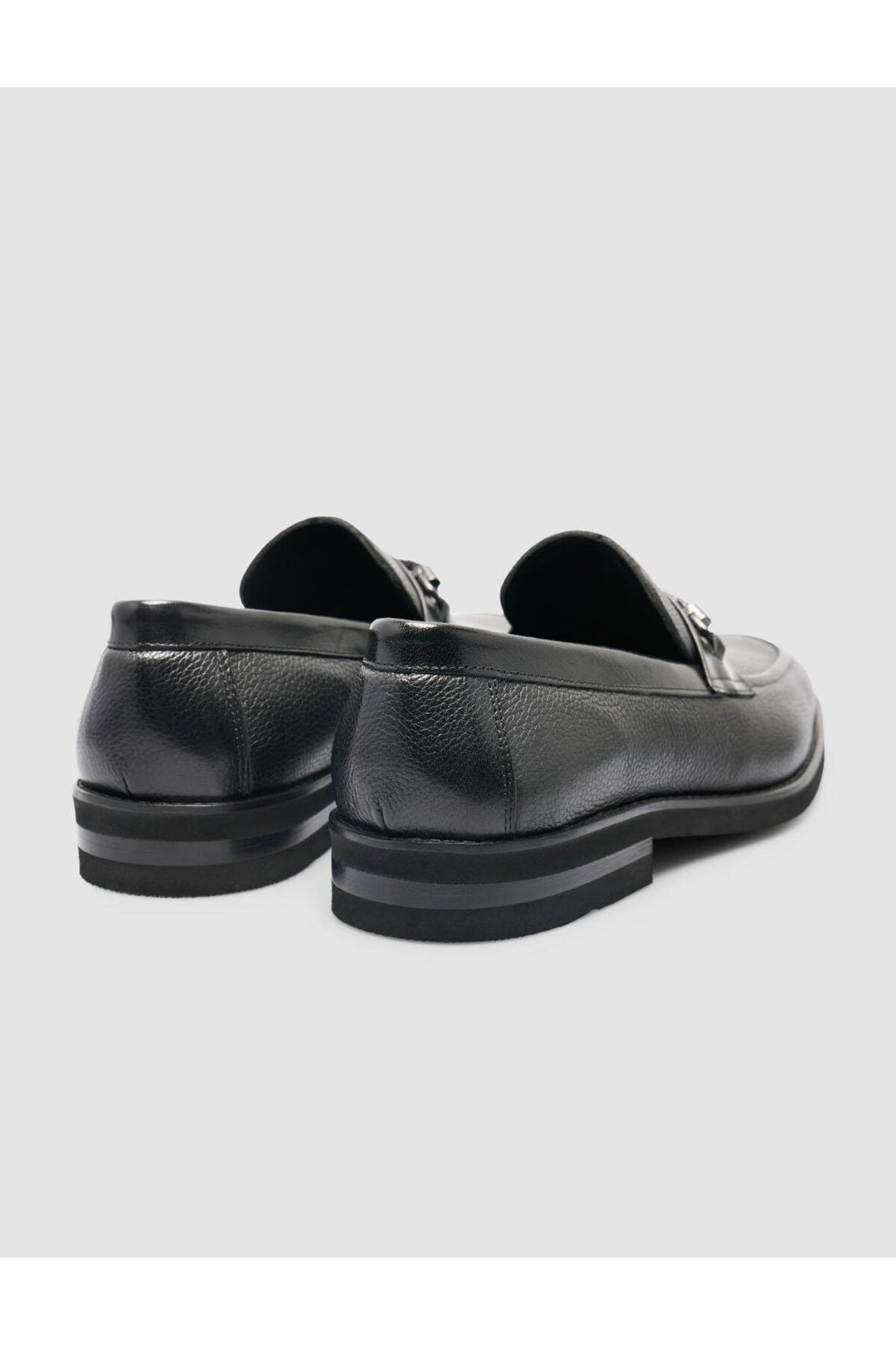 Cabani Shoes %100 Cuir véritable Mocassins pour hommes avec détail de boucle noire - Noir