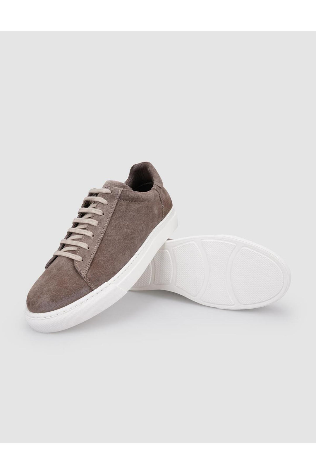 Cabani Shoes Chaussures de sport pour hommes en daim vison véritable 100% cuir avec lacets. - Vison