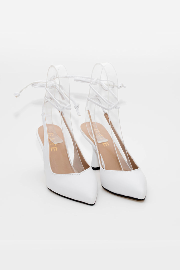 Wavelys Chaussures à talons classiques en corde pour femmes Berry Star Gate Shoes - Blanc