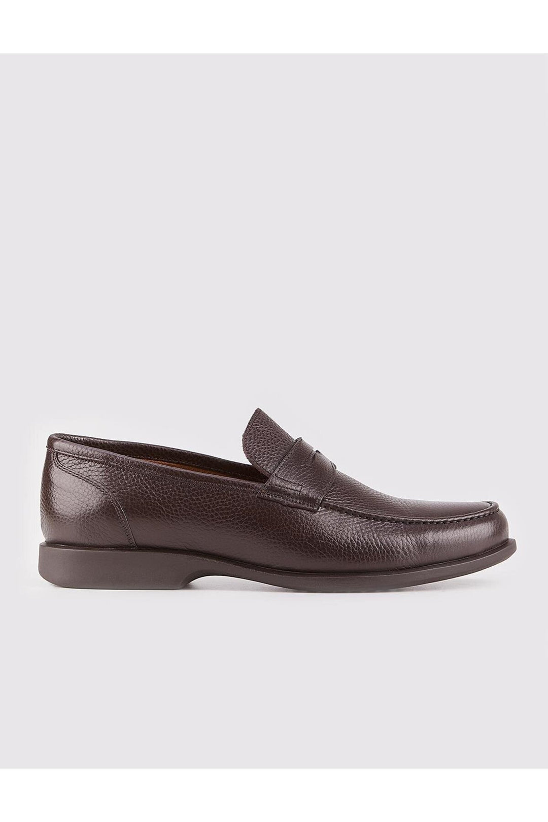 Cabani Shoes Chaussures Loafer pour hommes en cuir véritable avec détails de ceinture marron - Marron