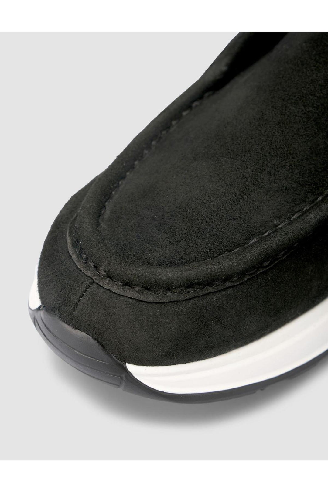 Cabani Shoes Chaussures décontractées pour hommes en cuir suédé noir 100% véritable - Noir