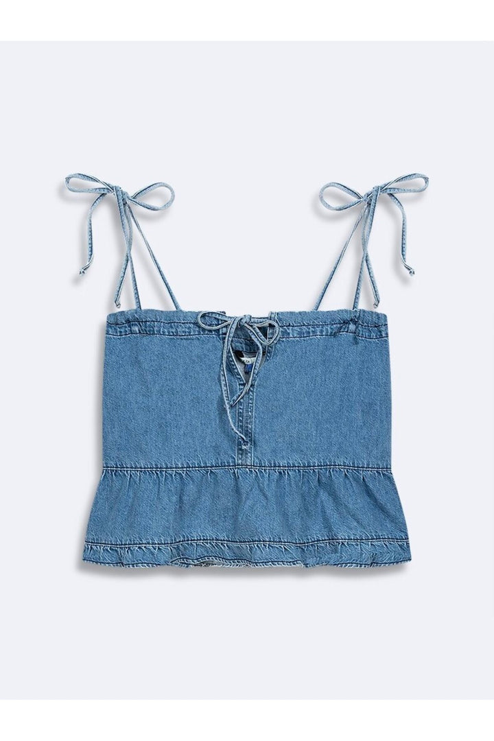 LTB Anesha Mid Indigo Blouse - mid Indigo