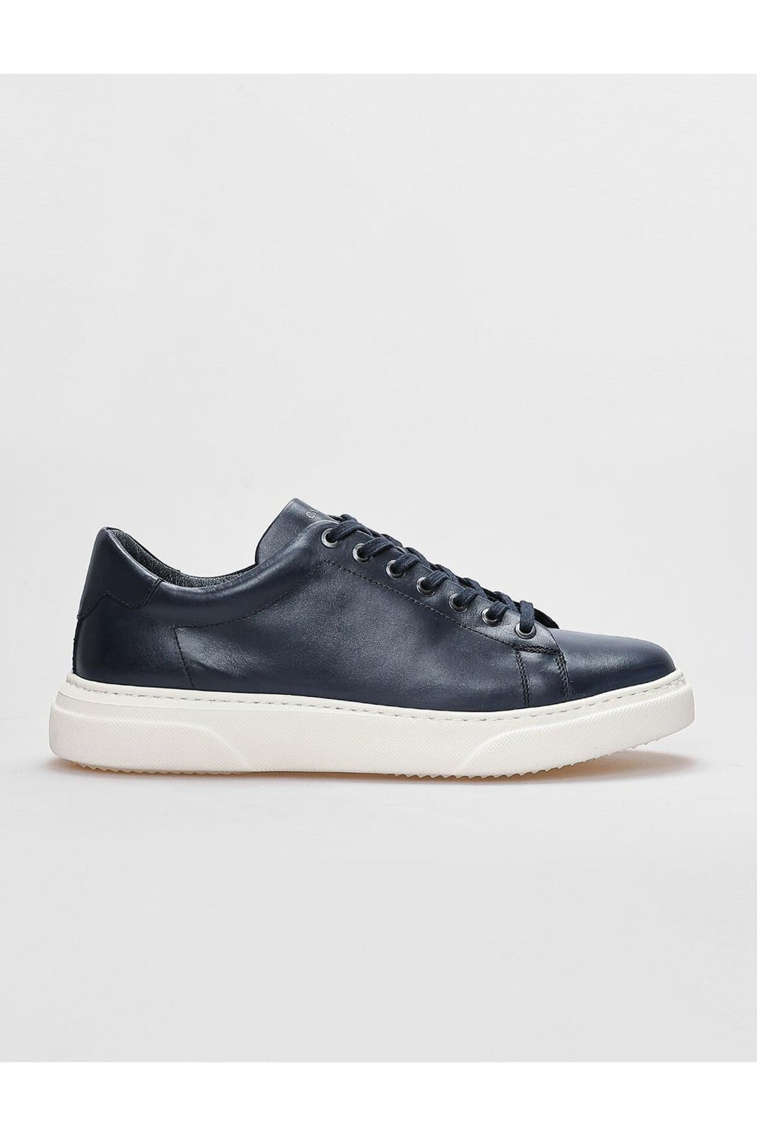 Cabani Shoes Chaussures de sport pour hommes en cuir véritable bleu marine à lacets - Bleu marine