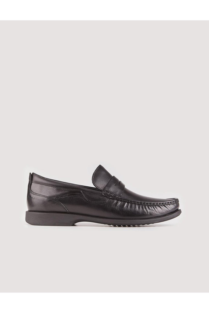 Cabani Shoes Chaussures de ville pour homme en cuir véritable noir aniline avec ceinture - Multicolore