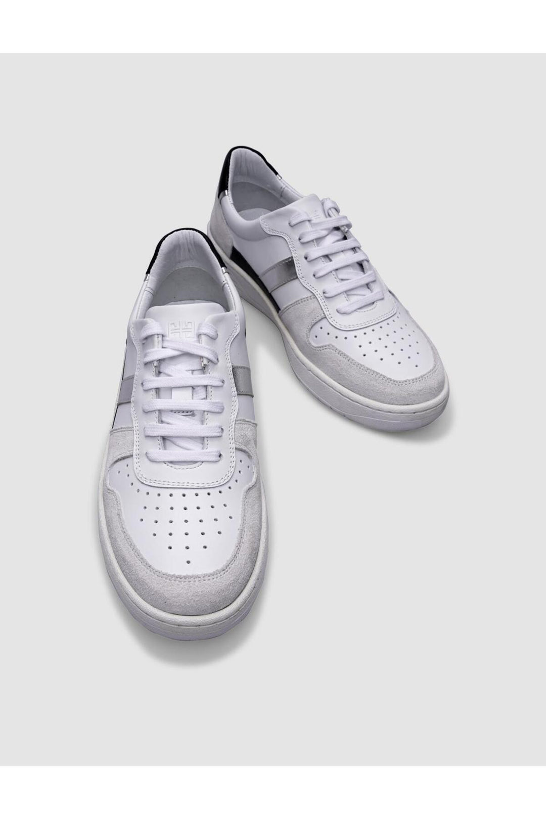 Cabani Shoes Baskets de sport pour femmes en cuir véritable 100 % blanc - Blanc