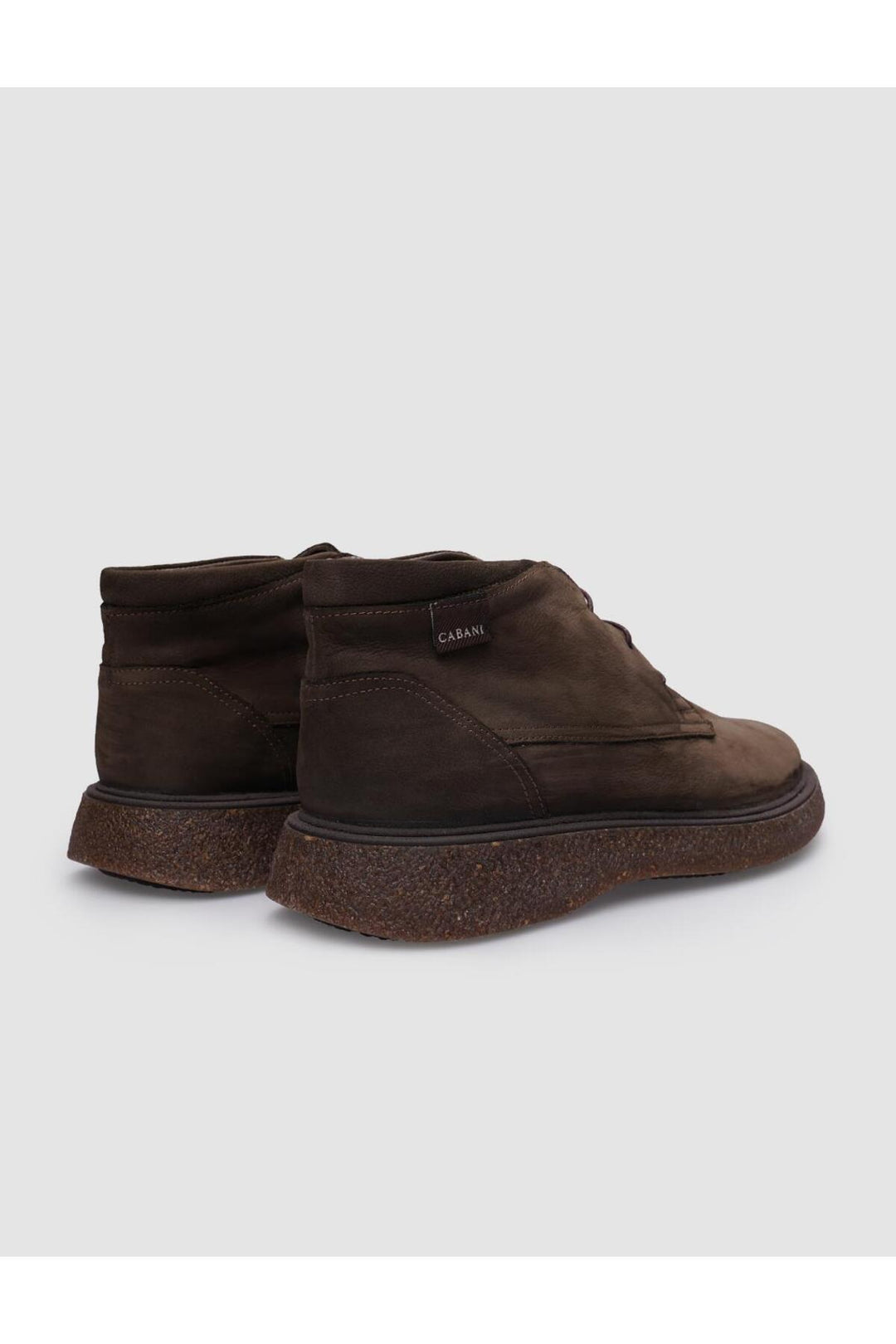 Cabani Shoes Bottines pour hommes en nubuck kaki 100% cuir véritable avec lacets - Multicolore