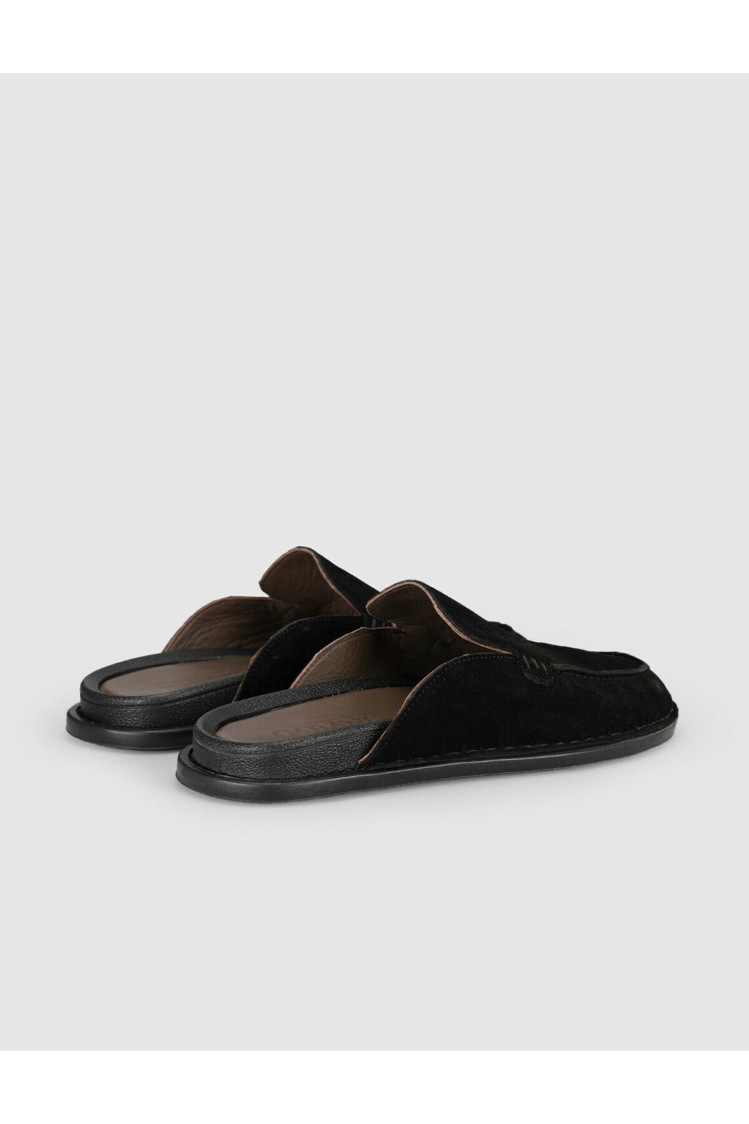 Cabani Shoes Mocassins pour hommes en cuir véritable noir avec détails de couture - Multicolore