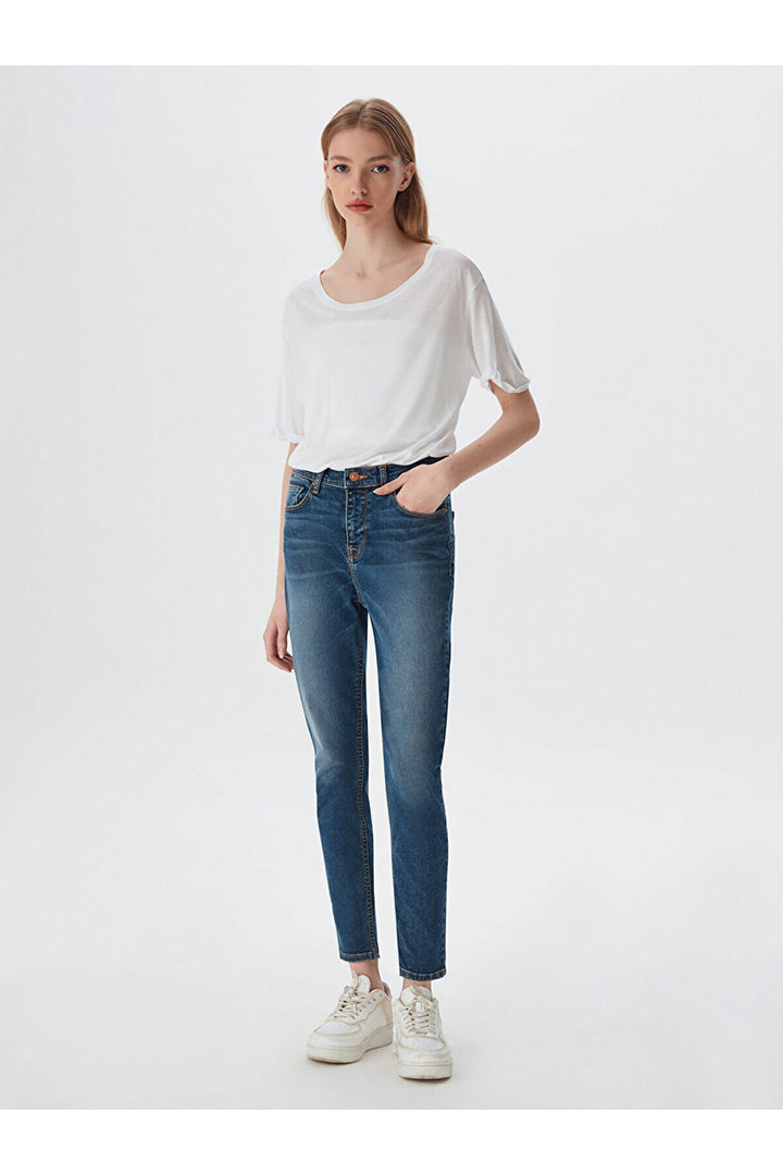 LTB Tanya X Mıd Rıse Skinny Pantalon - Bleu_