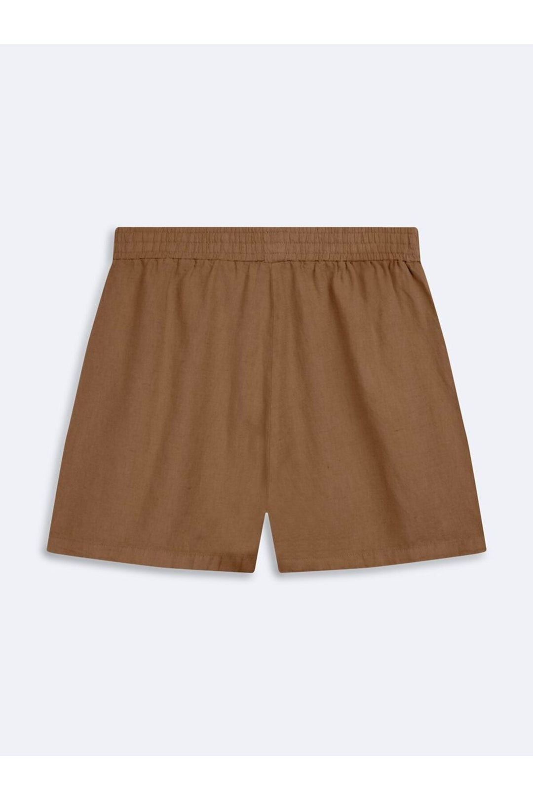 LTB Short basic court marron en lin - Marron