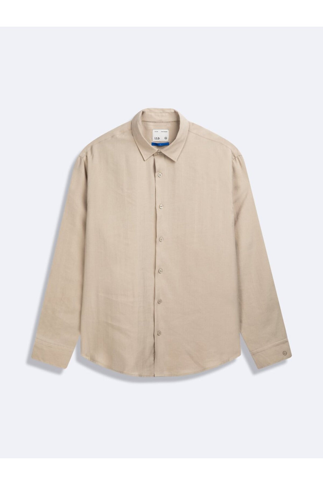 LTB Chemise basique grise à manches longues avec boutons sur le devant - Gris