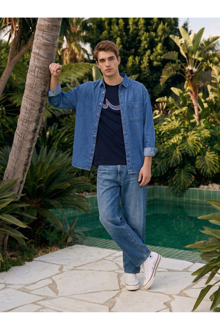 LTB T-shirt bleu marine avec logo imprimé - Bleu marine