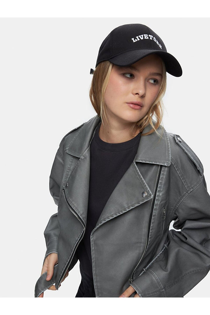LTB Veste grise à zip avec col cubain effet délavé - Griṡ_204