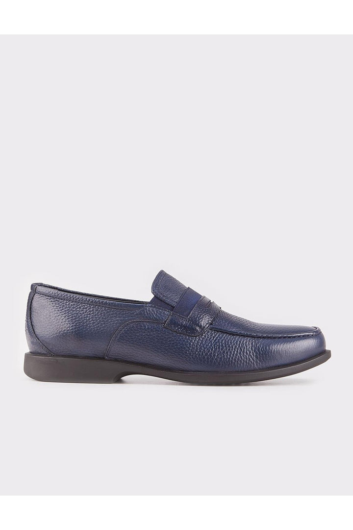 Cabani Shoes Mocassins pour hommes en cuir véritable bleu marine - Bleu marine