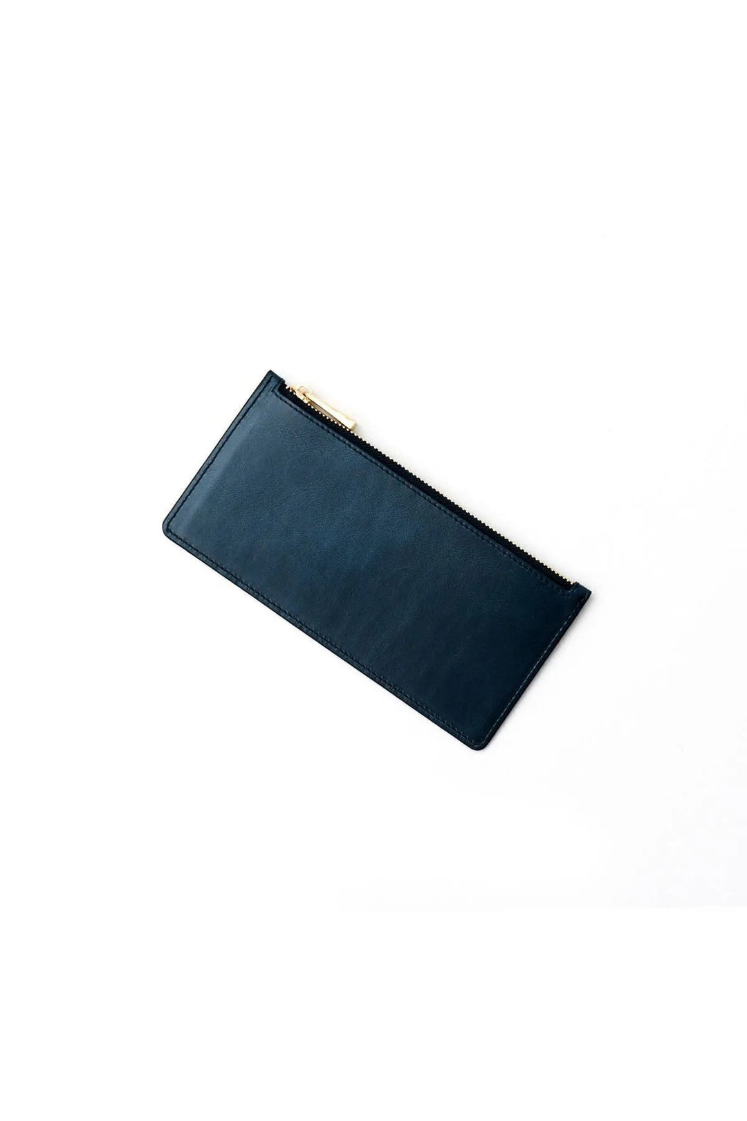 helmbrook Porte-cartes à compartiments multiples en cuir pour femmes Ashley Portefeuille RFID avec fermeture à glissière protégée Bleu marine