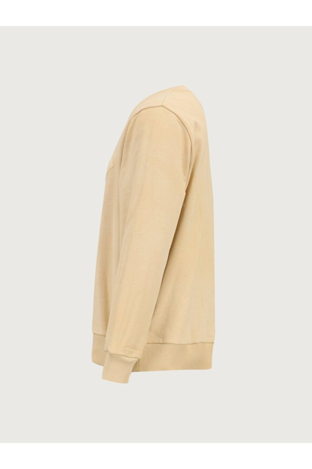 LTB Sweat-shirt beige classique à manches longues et col zéro pointu