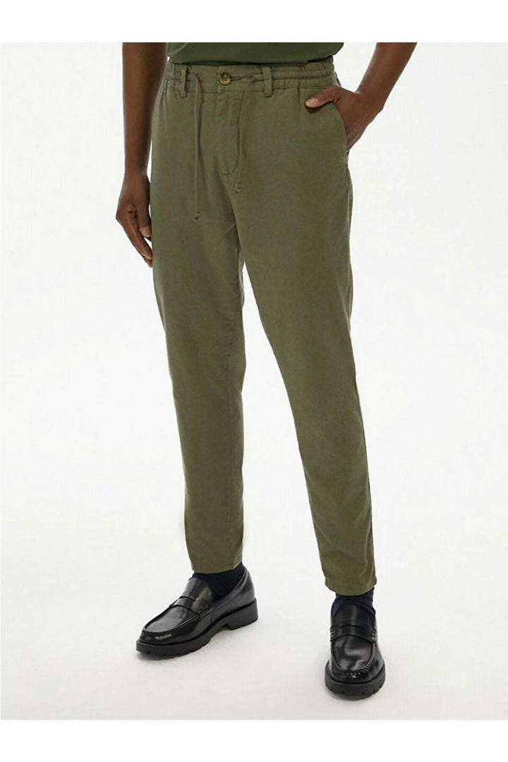 LTB Pantalon pour homme en coton et lin Panama