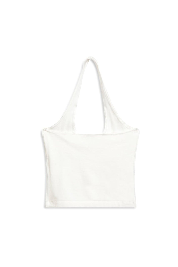 LTB Débardeur crop blanc à col halter - Blanc