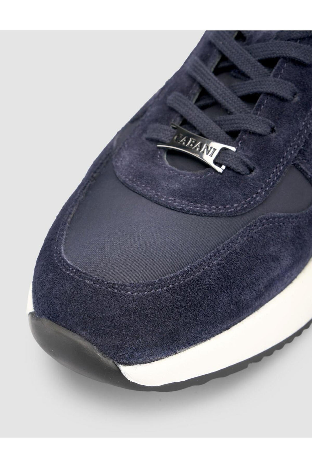 Cabani Shoes %100 Cuir Véritable Bleu marine Suédé Baskets Homme à Lacets - Multicolore