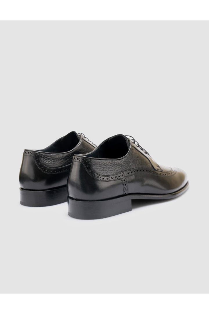 Cabani Shoes Chaussures classiques pour hommes en cuir véritable noir à lacets 100% - Multicolore