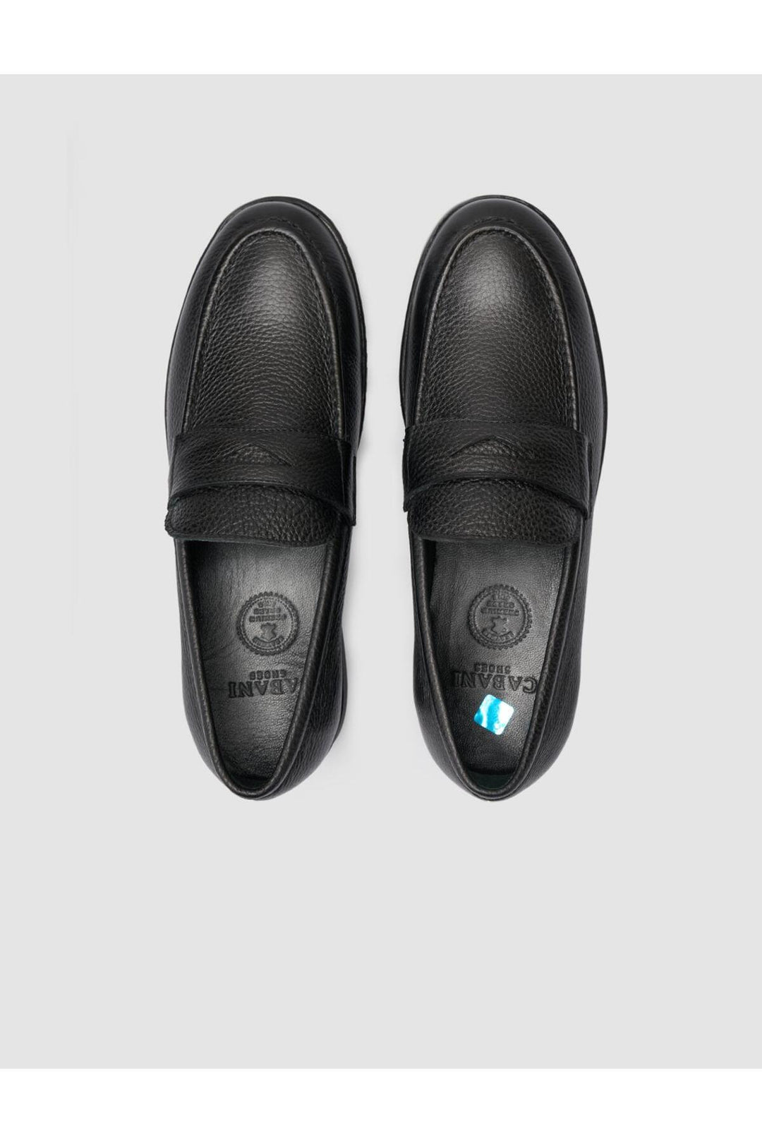 Cabani Shoes %100 Cuir Véritable Noir Mocassins Hommes Droit - Multicolore