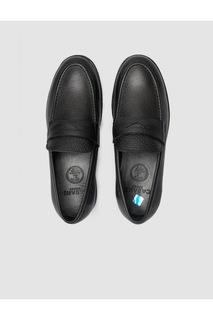 Cabani Shoes %100 Cuir Véritable Noir Mocassins Hommes Droit - Multicolore