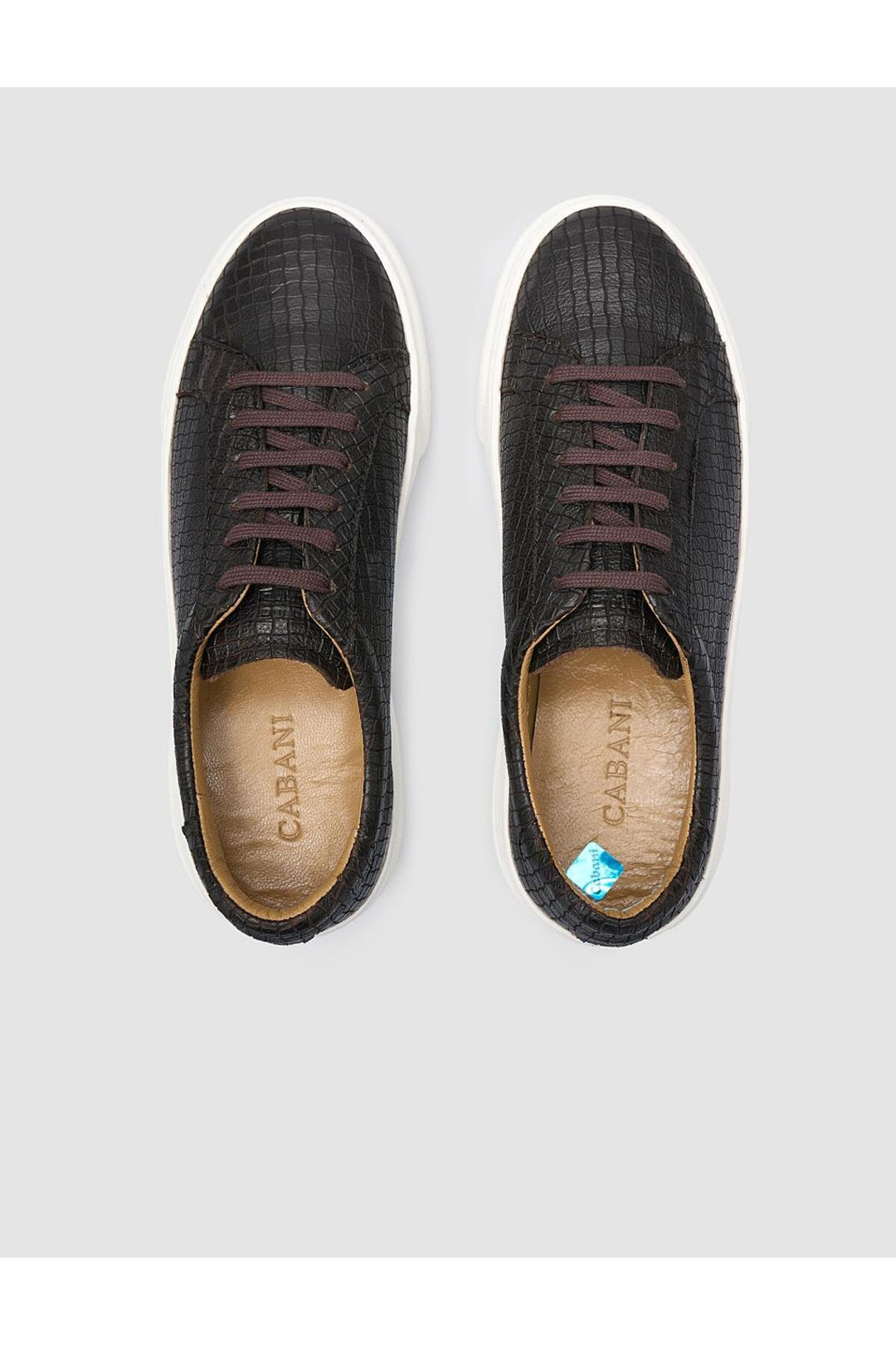 Cabani Shoes %100 Cuir véritable Baskets femme marron - Multicolore
