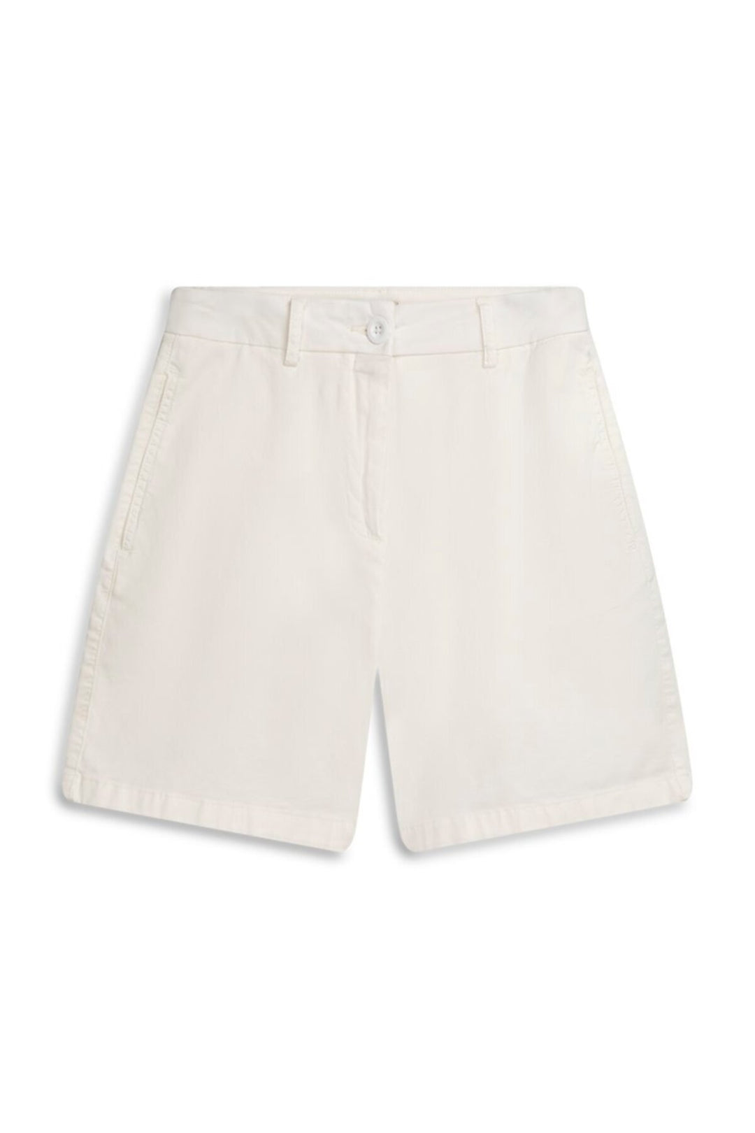 LTB Short Krem en Coton à Taille Haute - Crème