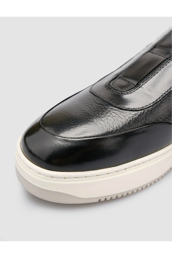 Cabani Shoes %100 Cuir véritable Chaussures de sport pour hommes noires - Noir